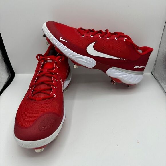 Nike Alpha Huarache Elite 3 Low Baseball Cleats Red White Size 8.5,13 CK0746-600 - Picture 1 of 5